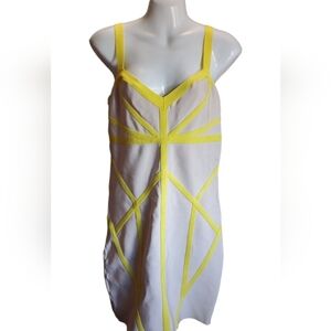 BEBE stretch sweater bandage dress L